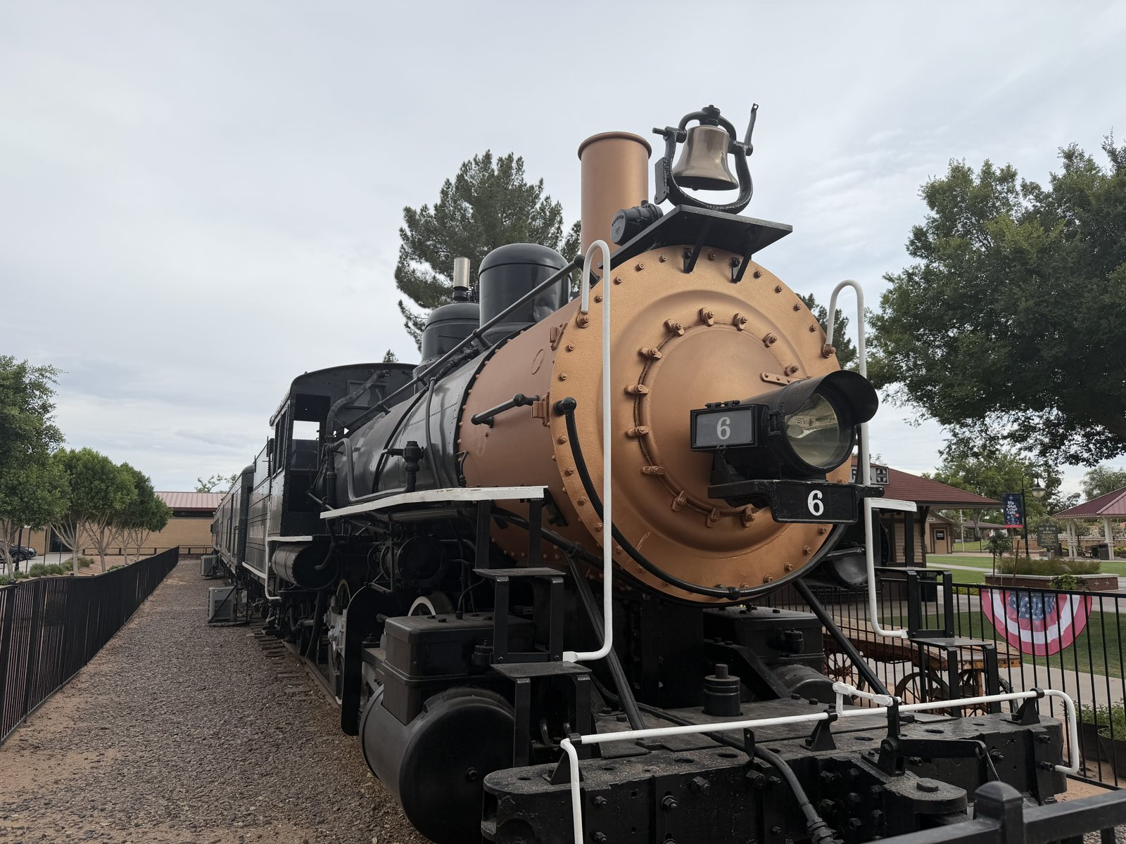 Engine No. 6, front view showing the number plate